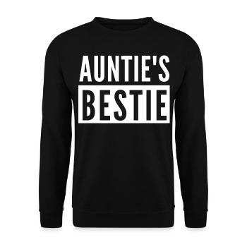 AUNTIE'S BESTIE - Unisex Sweatshirt - black - Front - Alina (178cm) & Michal (187cm)