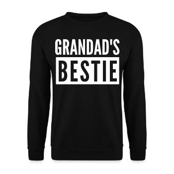 GRANDAD'S BESTIE - Unisex Sweatshirt - black - Front - Alina (178cm) & Michal (187cm)