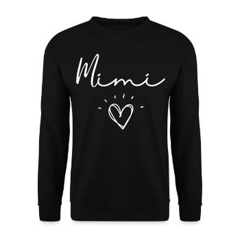 Mimi. mimi Geschenk - Unisex Pullover - Schwarz - Vorne - Alina (178cm) & Michal (187cm)