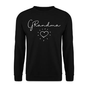 Grandma. Grandma gift - Unisex Sweatshirt - black - Front - Alina (178cm) & Michal (187cm)