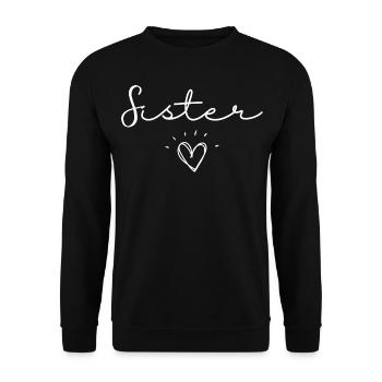 sister - Unisex Sweatshirt - black - Front - Alina (178cm) & Michal (187cm)