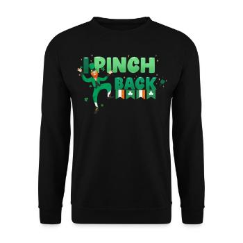 Fröhlichen St Patrick Tag. St. Patrick's Day! - Unisex Pullover - Schwarz - Vorne - Alina (178cm) & Michal (187cm)