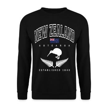 Nouvelle-Zélande - Sweat-shirt Unisexe - noir - Devant - Alina (178cm) & Michal (187cm)