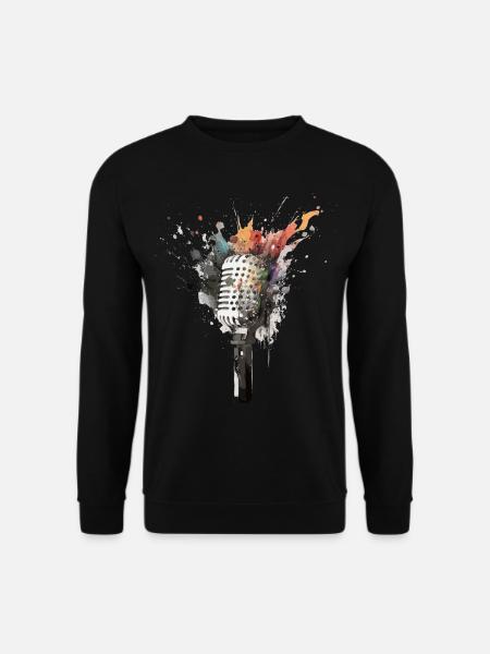 Mikrofon - Unisex Pullover - Schwarz