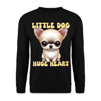 Little Chihuahua with a big heart - Unisex Sweatshirt - black - Front - Alina (178cm) & Michal (187cm)