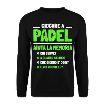 Playing Padel Helps Padel Memory Fun - Unisex Sweatshirt - black - Front - Alina (178cm) & Michal (187cm)
