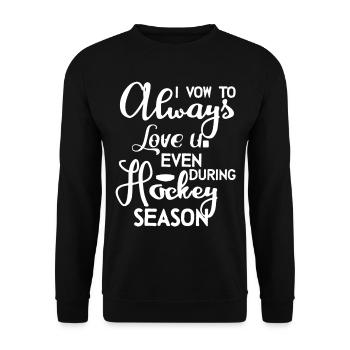 Hockey Season - Unisex Sweatshirt - black - Front - Alina (178cm) & Michal (187cm)