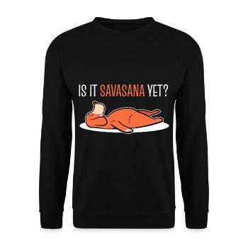 Savasana Méditation Méditer Yoga Yogi - Sweat-shirt Unisexe - noir - Devant - Alina (178cm) & Michal (187cm)