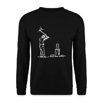 Coupez le bois de chauffage pour l’hiver - Sweat-shirt Unisexe - noir - Devant - Alina (178cm) & Michal (187cm)