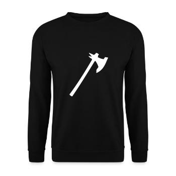 A white axe in the forest - Unisex Sweatshirt - black - Front - Alina (178cm) & Michal (187cm)