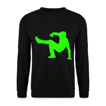 Dancing hip hop is also a sport - Unisex Sweatshirt - black - Front - Alina (178cm) & Michal (187cm)