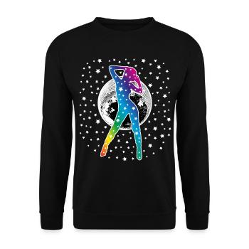 02 Dance Dance Stars Discokugel Discoball - Sweat-shirt Unisexe - noir - Devant - Alina (178cm) & Michal (187cm)