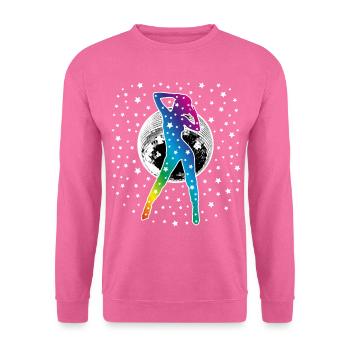 02 Dance Dance Stars Discokugel Discoball - Sweat-shirt Unisexe - rose - Devant
