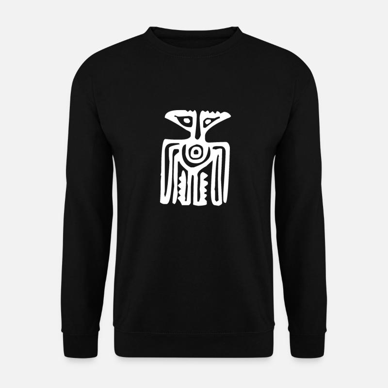 Geheimnisvolle Höhlenmalerei der Mayas - Unisex Pullover - Schwarz