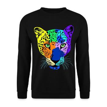 Kunterbunte Safari - Unisex Pullover - Schwarz - Vorne - Alina (178cm) & Michal (187cm)