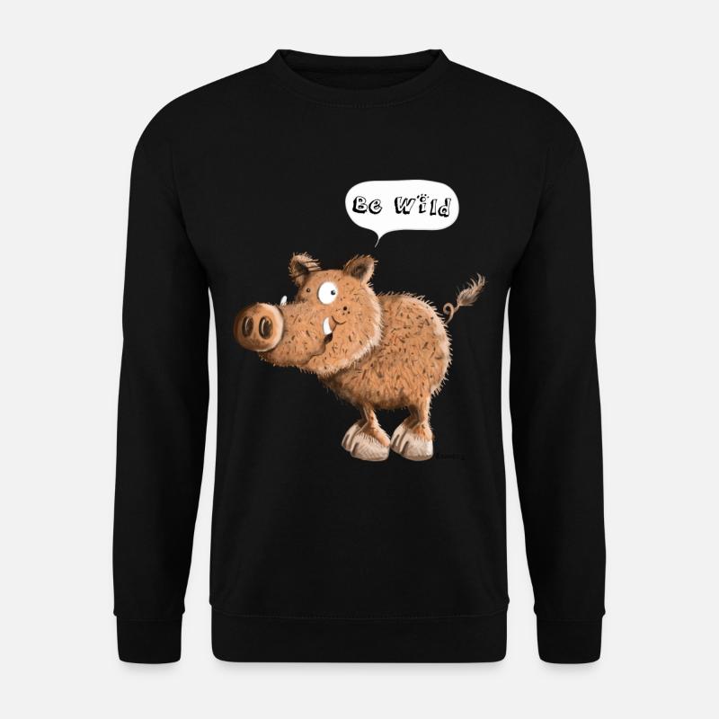 Be Wild Wildschwein - Unisex Pullover - Schwarz