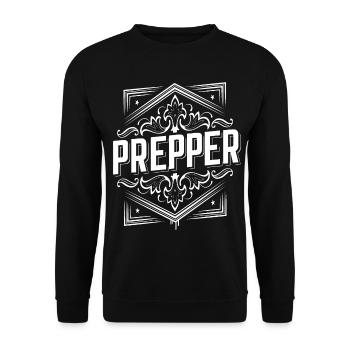 prepper survival doomsday apocalypse - Unisex Sweatshirt - black - Front - Alina (178cm) & Michal (187cm)