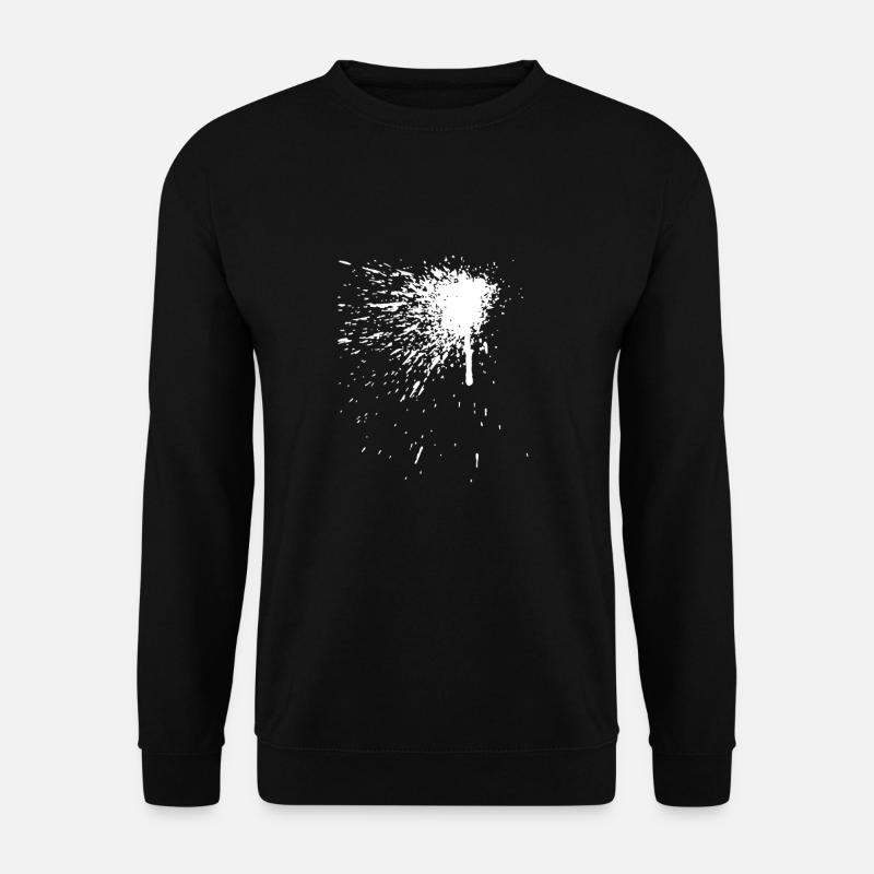 Une tache de peinture blanche sur le mur - Sweat-shirt Unisexe - noir