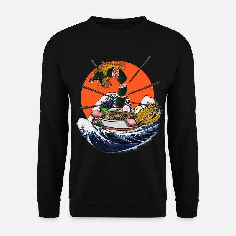 Drachen-Ramen - Unisex Pullover - Schwarz