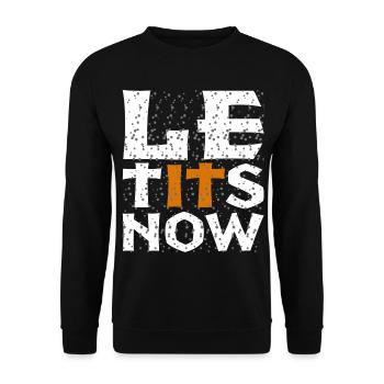 Joyeux Noël 2023 - Que la neige dise - Sweat-shirt Unisexe - noir - Devant - Alina (178cm) & Michal (187cm)