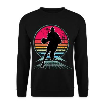 Basketball Basketballer - Unisex Pullover - Schwarz - Vorne - Alina (178cm) & Michal (187cm)