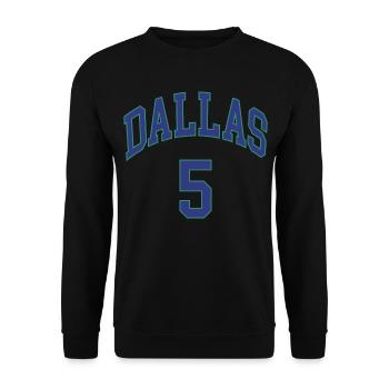 Dallas 5 - Unisex Sweatshirt - black - Front - Alina (178cm) & Michal (187cm)