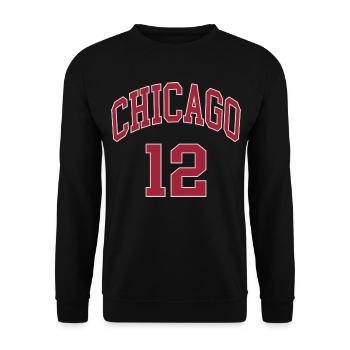 Chicago 12 - Unisex Sweatshirt - black - Front - Alina (178cm) & Michal (187cm)