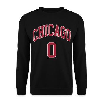 Chicago 0 - Unisex Pullover - Schwarz - Vorne - Alina (178cm) & Michal (187cm)