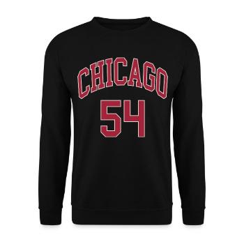 Chicago 54 - Unisex Sweatshirt - black - Front - Alina (178cm) & Michal (187cm)