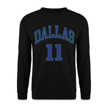 Dallas 11 - Unisex Sweatshirt - black - Front - Alina (178cm) & Michal (187cm)