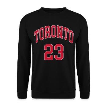 Toronto 23 - Unisex Sweatshirt - black - Front - Alina (178cm) & Michal (187cm)