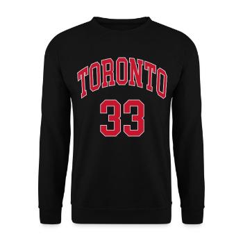 Toronto 33 - Unisex Sweatshirt - black - Front - Alina (178cm) & Michal (187cm)