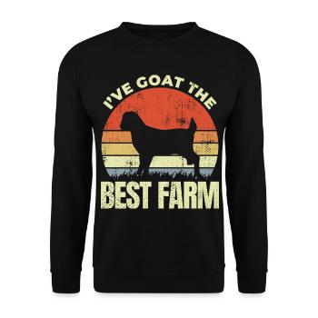 Farmer's Saying - Unisex Sweatshirt - black - Front - Alina (178cm) & Michal (187cm)