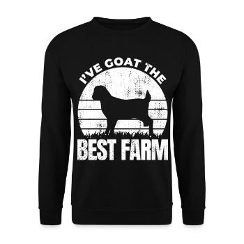I have the best goat farm - Unisex Sweatshirt - black - Front - Alina (178cm) & Michal (187cm)