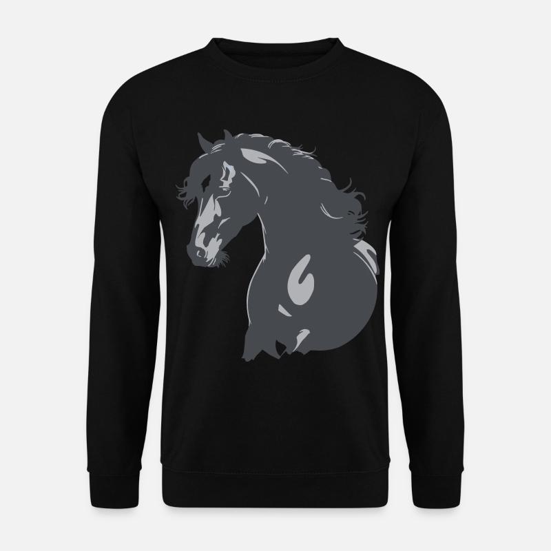 Rappe Pferd Silhouette - Unisex Pullover - Schwarz