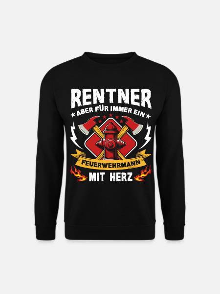 Rentner Feuerwehrmann – Held im Ruhestand Sirene - Unisex Pullover - Schwarz