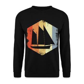 Segelschiff - Unisex Pullover - Schwarz - Vorne - Alina (178cm) & Michal (187cm)