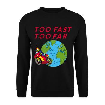 The biker - Unisex Sweatshirt - black - Front - Alina (178cm) & Michal (187cm)
