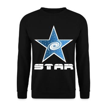 étoile et galaxie - Sweat-shirt Unisexe - noir - Devant - Alina (178cm) & Michal (187cm)