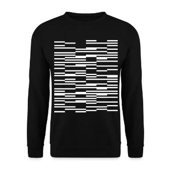 abstract geometric lines design - Unisex Sweatshirt - black - Front - Alina (178cm) & Michal (187cm)