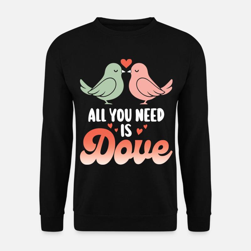 Pun Bird Dove Humor - Unisex Sweatshirt - black