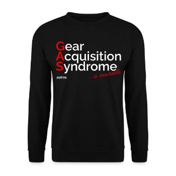 Gear Acquisition Syndrome - Unisex Pullover - Schwarz - Vorne - Alina (178cm) & Michal (187cm)