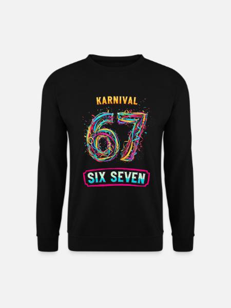 6 7 Meme Kostümersatz Fasching Karneval  - Unisex Pullover - Schwarz