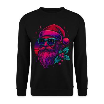 Cadeau du Père Noël vintage - Sweat-shirt Unisexe - noir - Devant - Alina (178cm) & Michal (187cm)