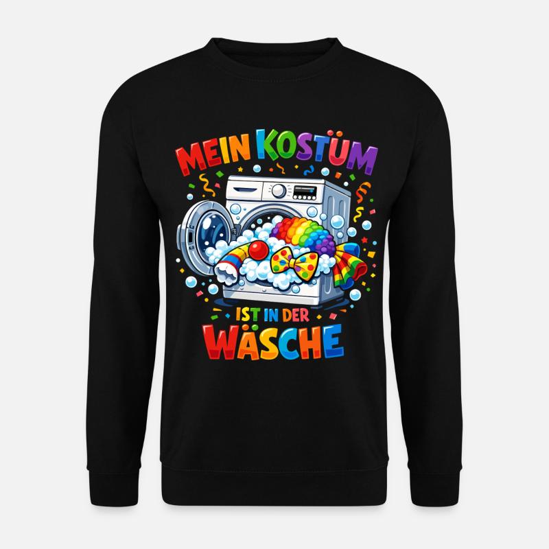 Mein Kostüm ist in der Wäsche Clown lustig - Unisex Pullover - Schwarz