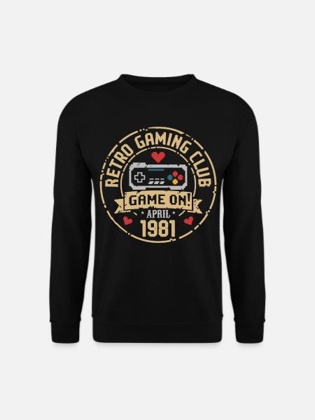 April 1981 Anniversary April 1981 Retro - Unisex Sweatshirt - black