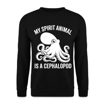 Spirit Tier Seelenwesen Oktopus - Sweat-shirt Unisexe - noir - Devant - Alina (178cm) & Michal (187cm)