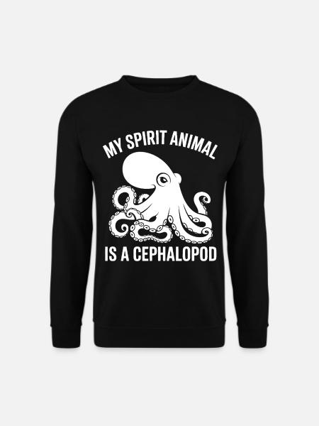 Spirit Animal Soul Being Octopus - Unisex Sweatshirt - black
