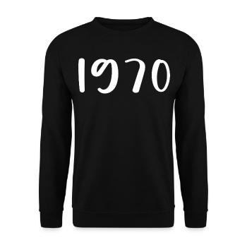 1970 Limited Edition 56th Birthday 1970 - Unisex Sweatshirt - black - Front - Alina (178cm) & Michal (187cm)