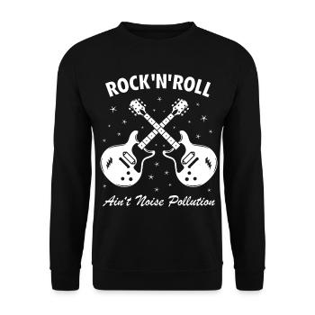Rock 'n' Roll ist keine Lärmbelastung - Unisex Pullover - Schwarz - Vorne - Alina (178cm) & Michal (187cm)